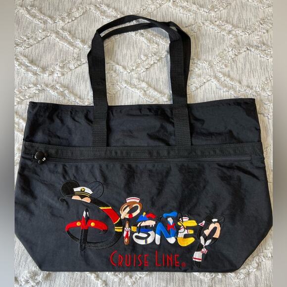 Authentic Walt Disney World Character Embroidered zipper Tote Bag Mickey Mouse - Picture 1 of 6